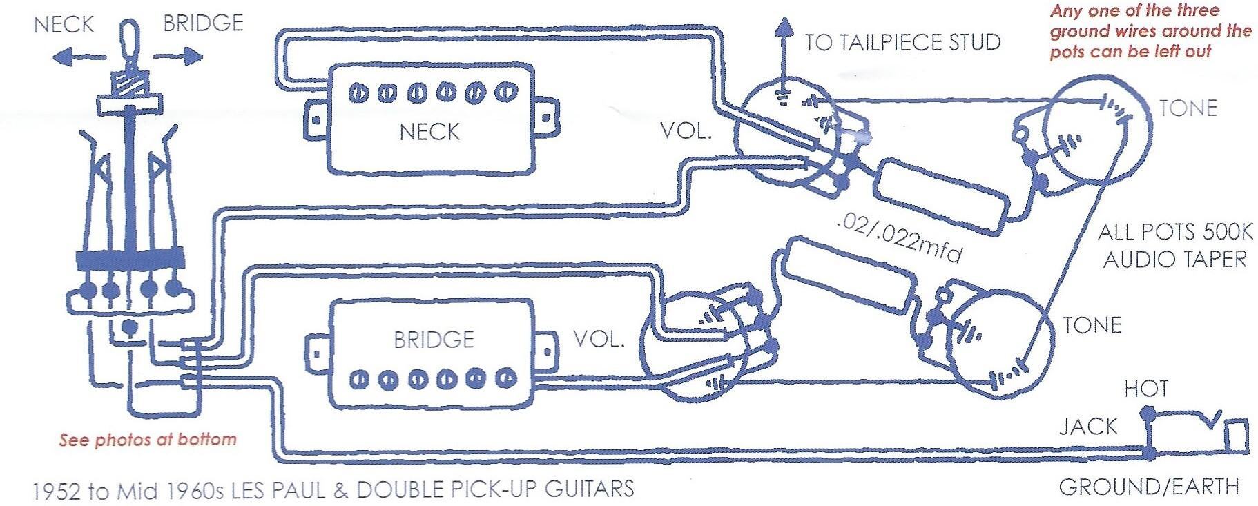 Распайка les paul схема